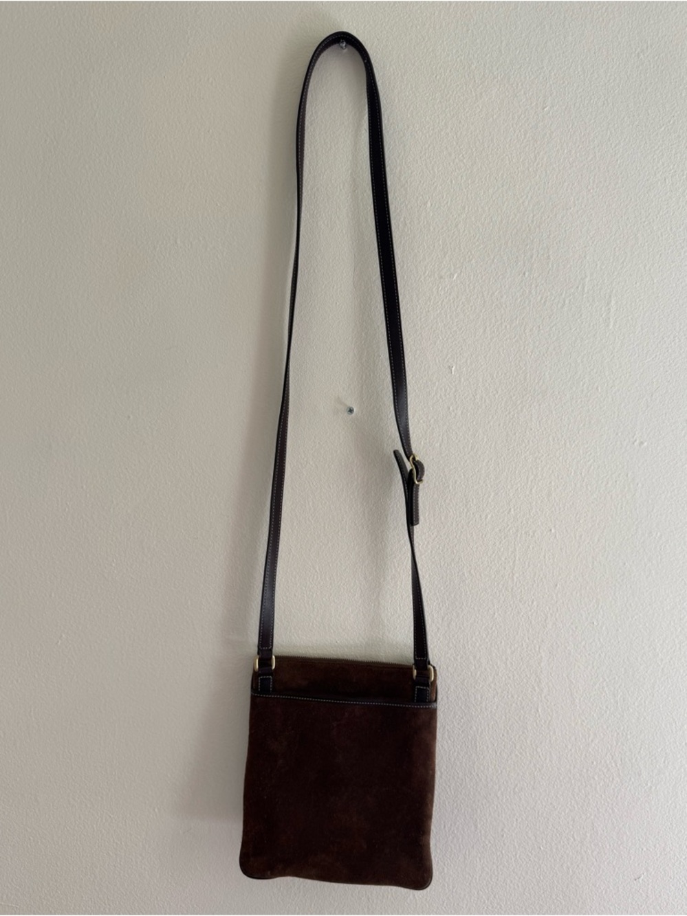Vintage Y2K coach suede crossbody purse brown - Picture 5 of 12